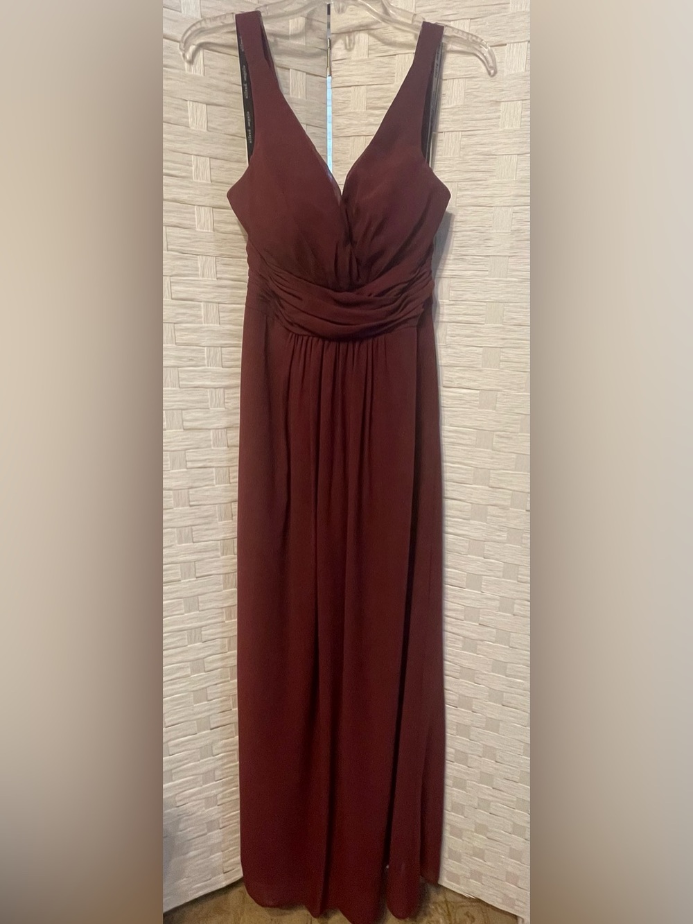 Alfred Angelo Maroon Prom Bridesmaid Dress | Size 10 | Lightly Used | Long - Picture 2 of 10